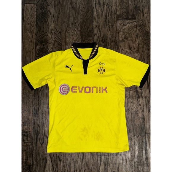 BVB Borussia Dortmund Puma Soccer Jersey Yellow Evonik Number 22 - Picture 1 of 2